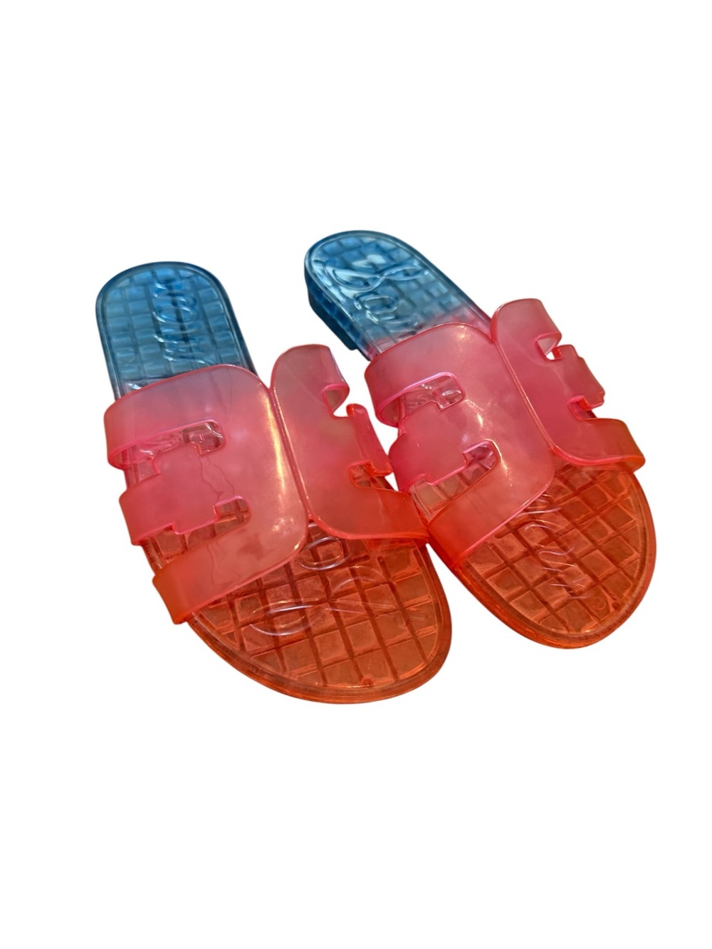 Girls Sam Edelman Bay Jelly Sandals - Pink-Orange-Blue slides